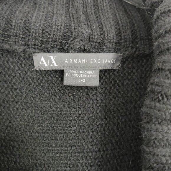A/X Armani Exchange Women's Sweater Dress Size L Black Embellished Y2K Knitwear - Picture 3 of 8